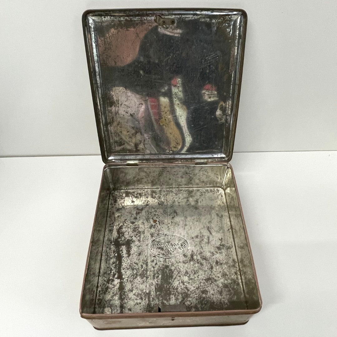 Vintage Van Melle Storage Tin - Young Golfer - c.1950s