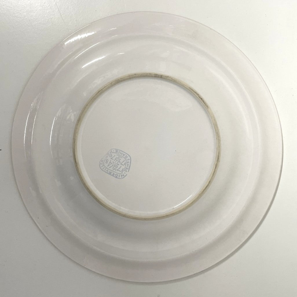 Set of 3 Niderviller Pottery Ceramic 11" Plates with Golfing Designs