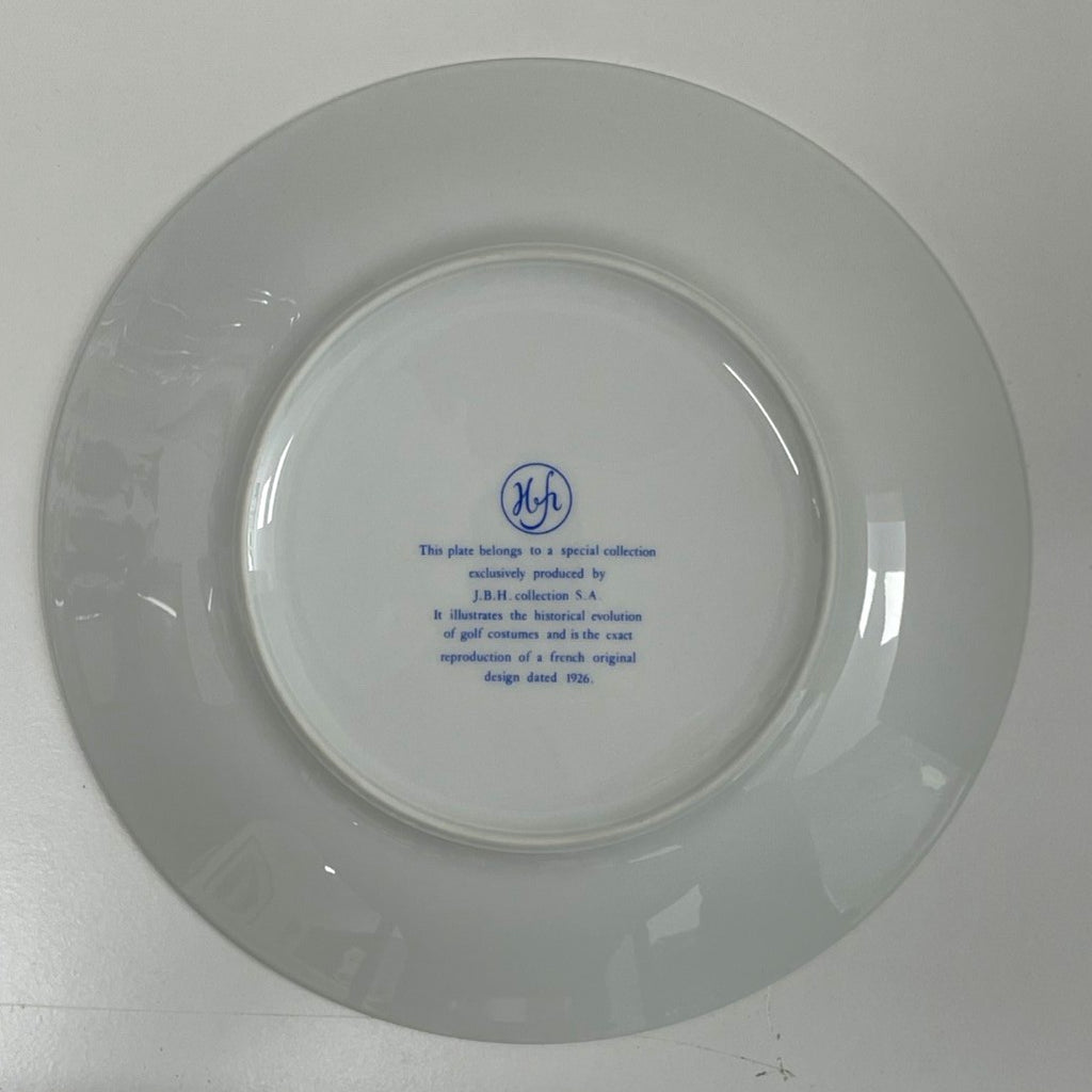 J.B.H. Collection S.A. - Ceramic Plate - Two 1920's Golfers - 26cm