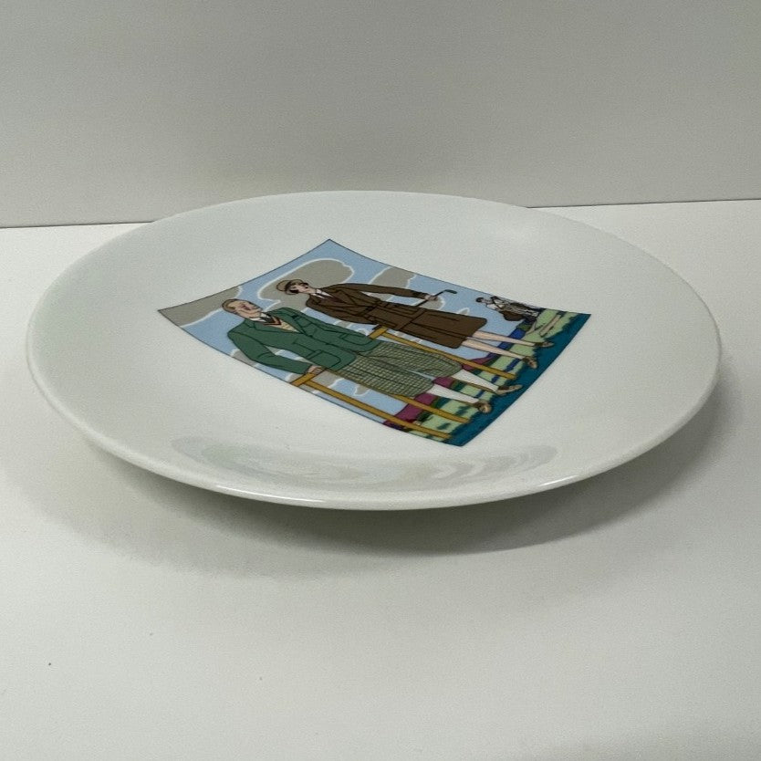 J.B.H. Collection S.A. - Ceramic Plate - Two 1920's Golfers - 26cm