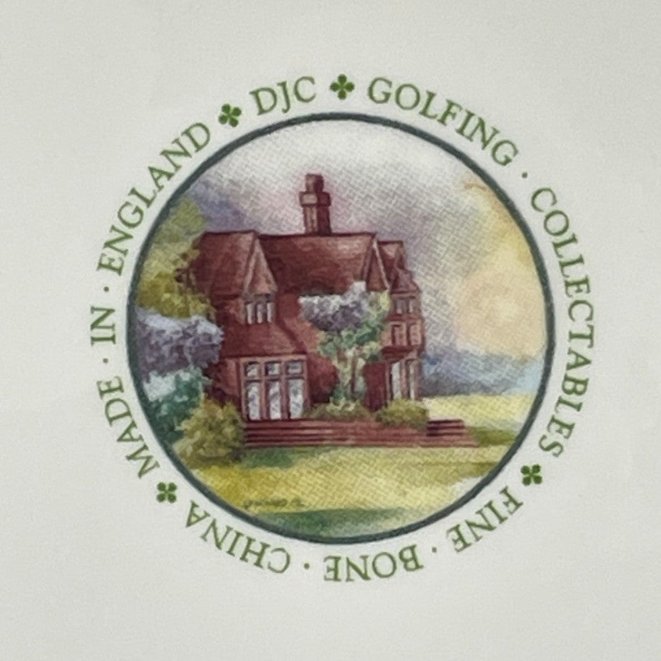 3x Plates - DJC Golfing Collectables - Fine Bone China - Golfing Themes Decoration - Green