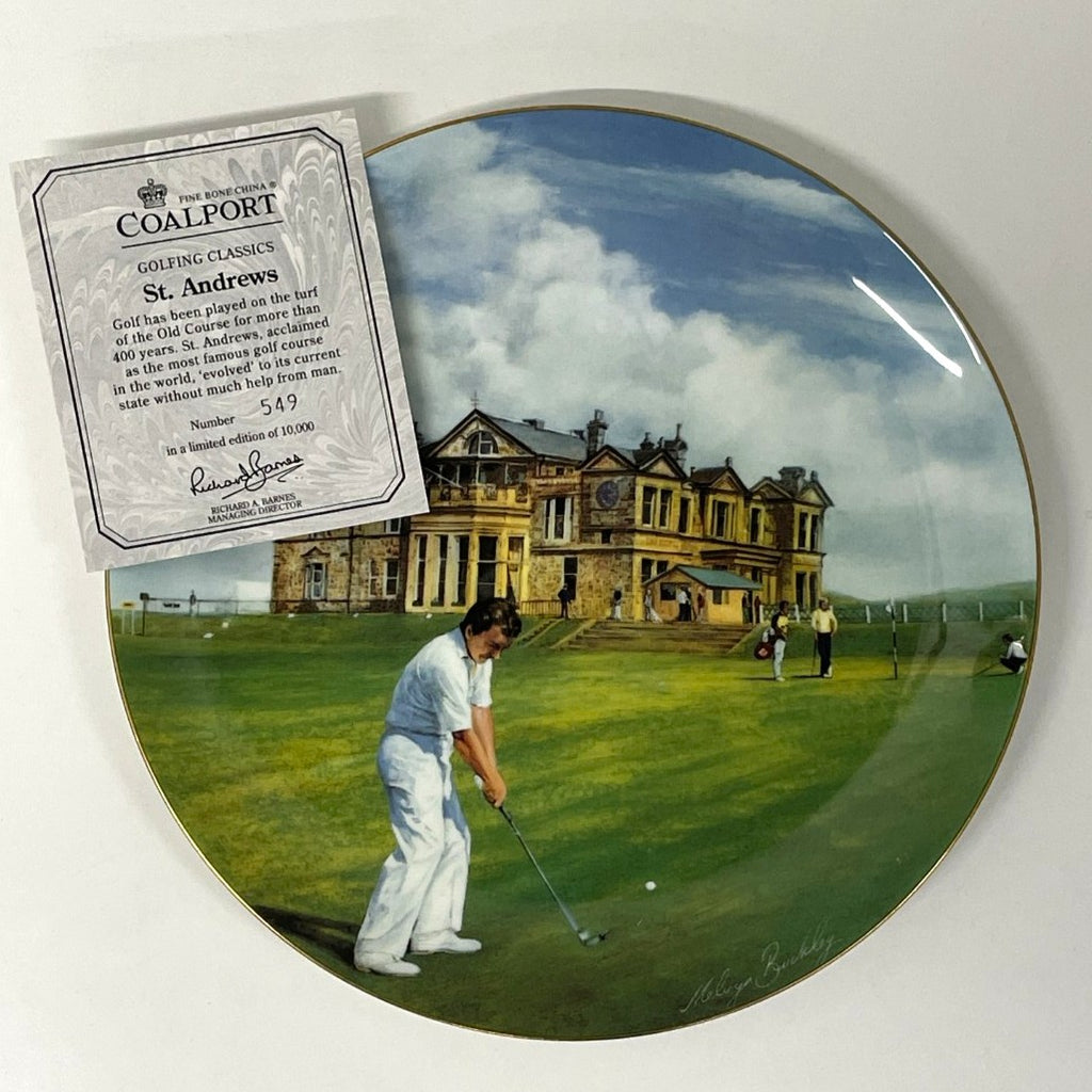 COALPORT Fine Bone China  - Golfing Classics Limited Collectors Edition Plate - St Andrews - No.549/10,000