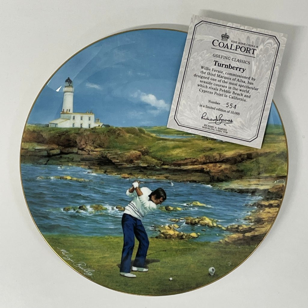 COALPORT Fine Bone China  - Golfing Classics Limited Collectors Edition Plate - Turnberry - No.554/10,000