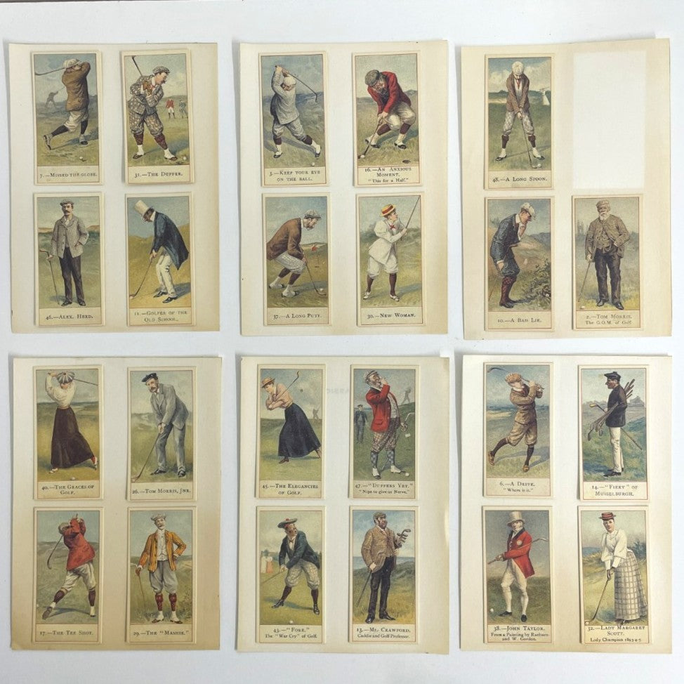 Complete set of 50 Cope's Golfers Cigarette Cards - Nostalgia Reprints