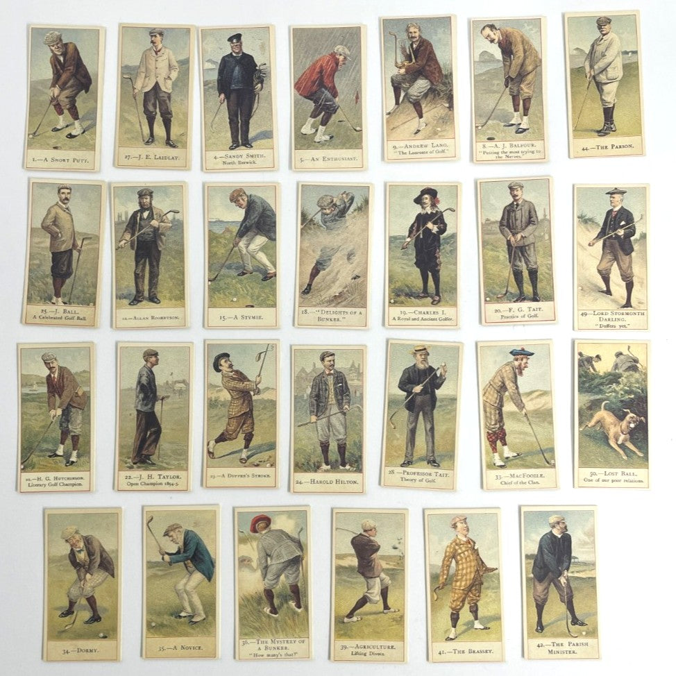 Complete set of 50 Cope's Golfers Cigarette Cards - Nostalgia Reprints