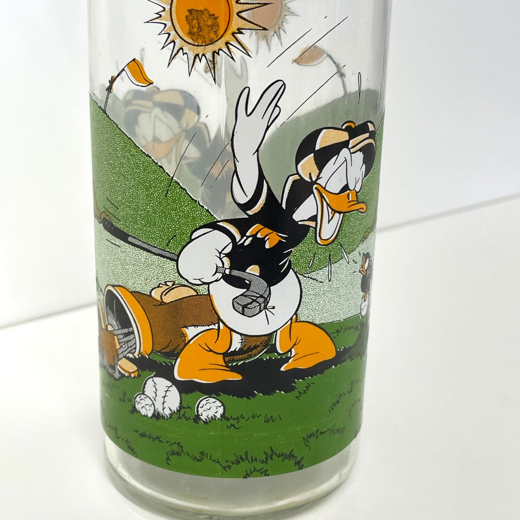 Vintage Disney Cerve Glass Swing Top Bottle - Daffy Duck playing Golf - c.1980s
