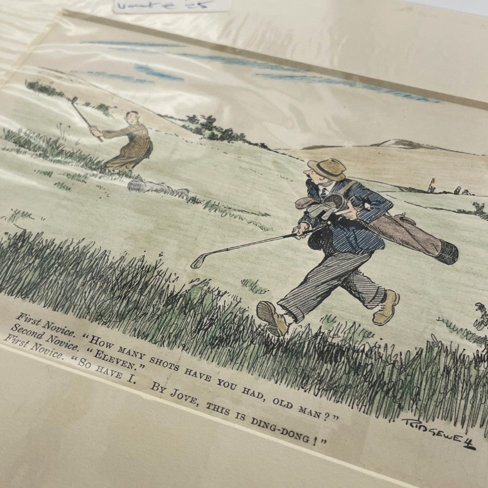 Original 1925 Punch Print - Hand Coloured - "How Many Shots Have You Had, Old Man?"