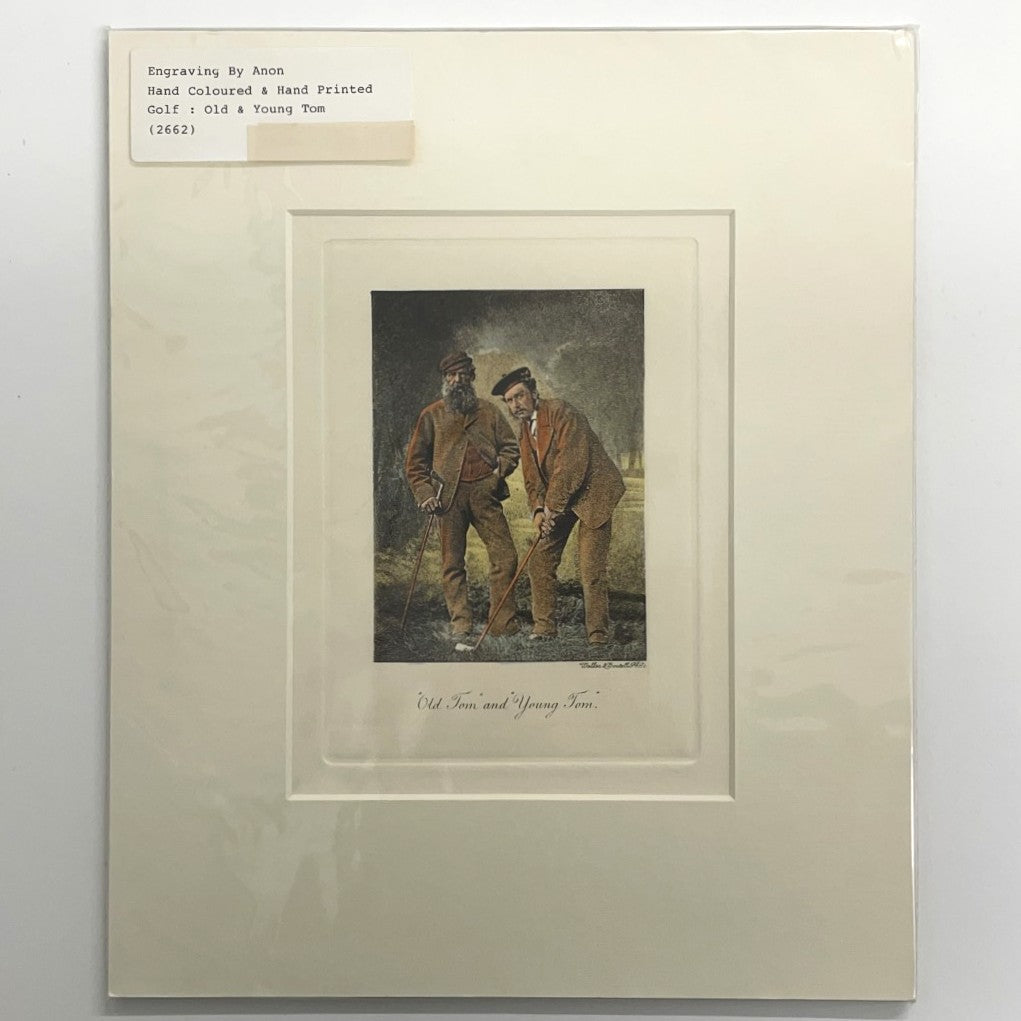 "Old Tom" & "Young Tom" Morris mounted Print By Artist Walker Boutall
