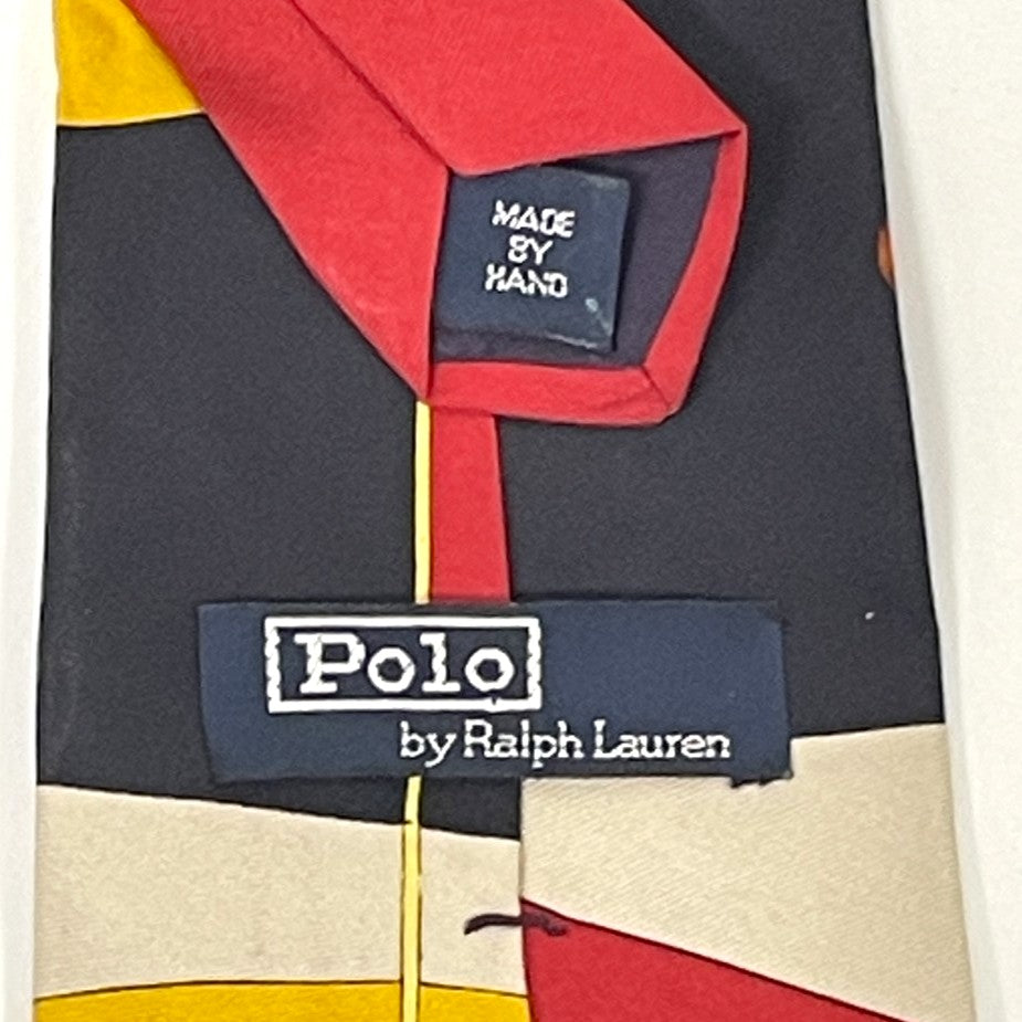 Polo Sport Ralph Lauren - Rare Vintage Golf Themed 100% Silk Tie