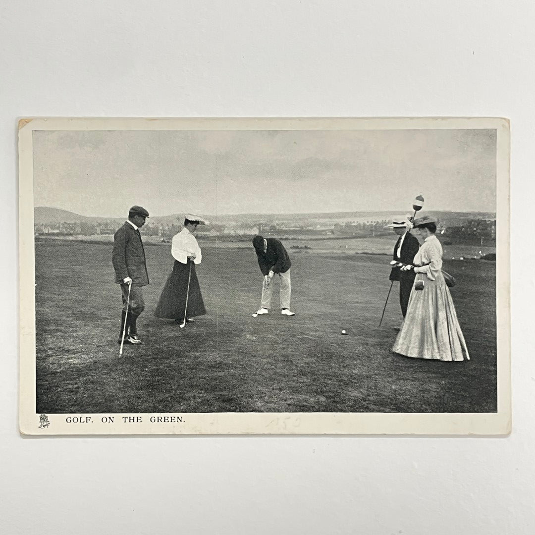 Tuck's Post Card - "Glosso" Series 1095 - "Golf, On The Green" - c.1908
