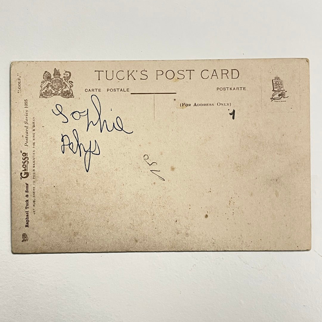 Tuck's Post Card - "Glosso" Series 1095 - "Golf, On The Green" - c.1908