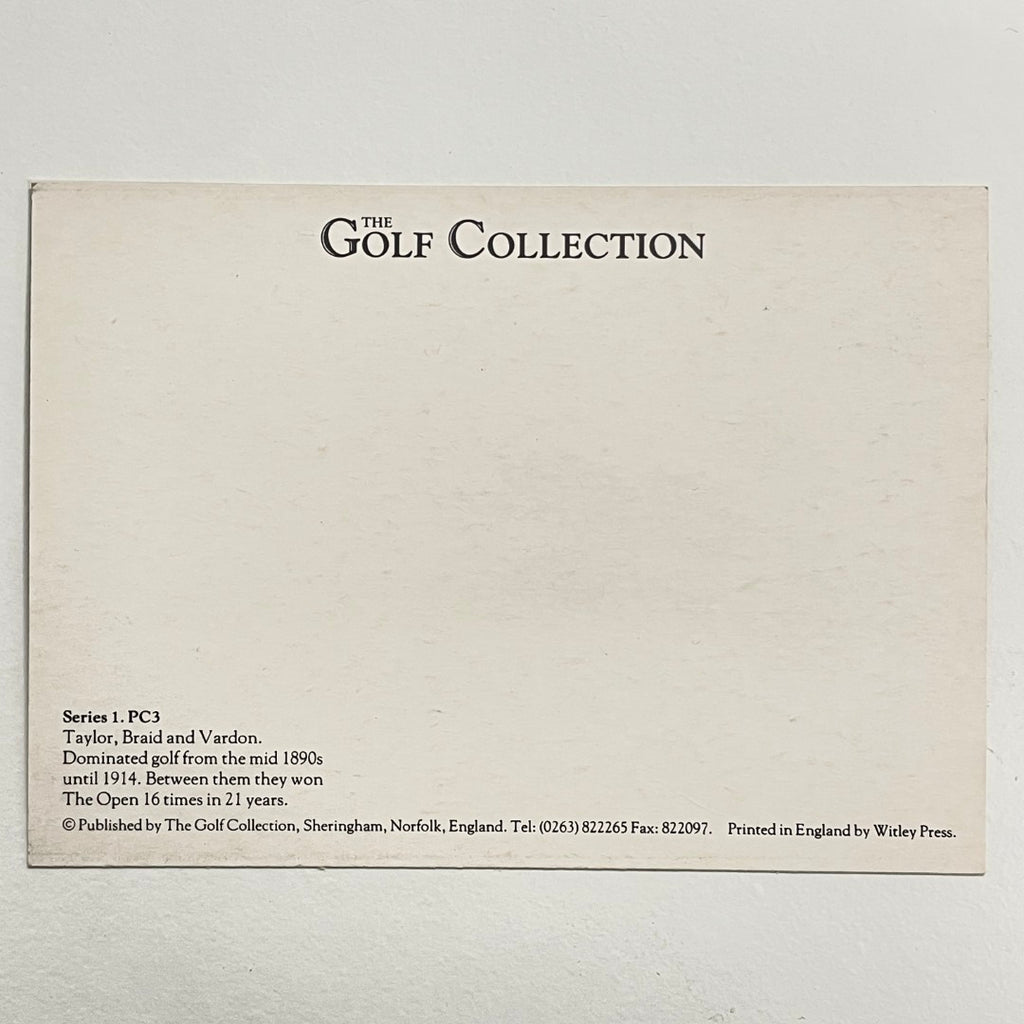 The Golf Collection Postcard - "The Triumvirate - Taylor, Braid and Vardon"