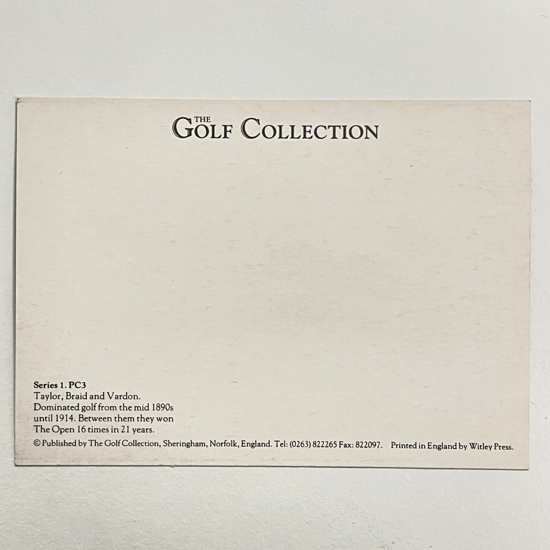 The Golf Collection Postcard - "The Triumvirate - Taylor, Braid and Vardon"