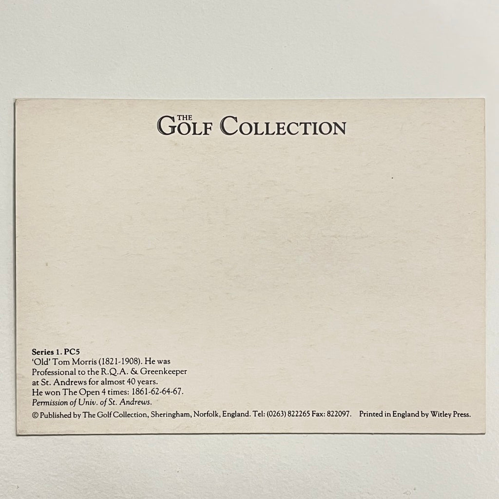 The Golf Collection Postcard - "'Old' Tom Morris (1821-1908)"