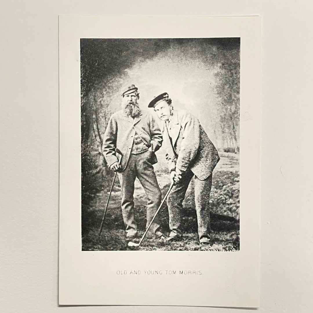 Postcard - "Old and Young Tom Morris" - The Old St. Andrews Gallery