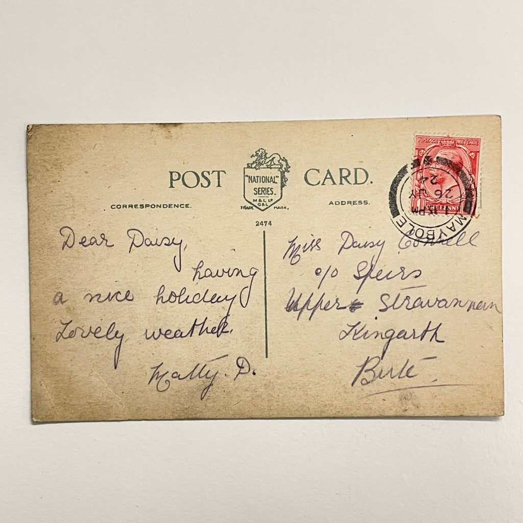 Millar & Lang Ltd "National" Series Postcard c.1920's - "Plenty of Fine Drives Here and Everything in Full Swing"