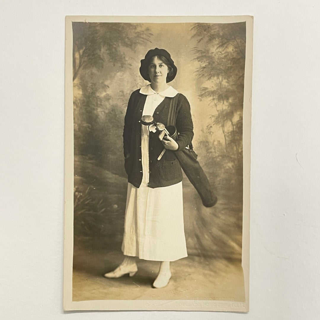 Vintage Postcard c.1915 - Lady Golfer by G.H. Evans