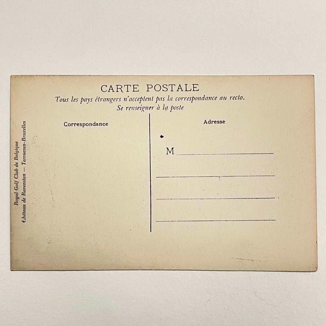 Vintage Postcard c.1915 - George Pannell - Royal Golf Club of Belgium (Chateau de Ravensten, Brussels)