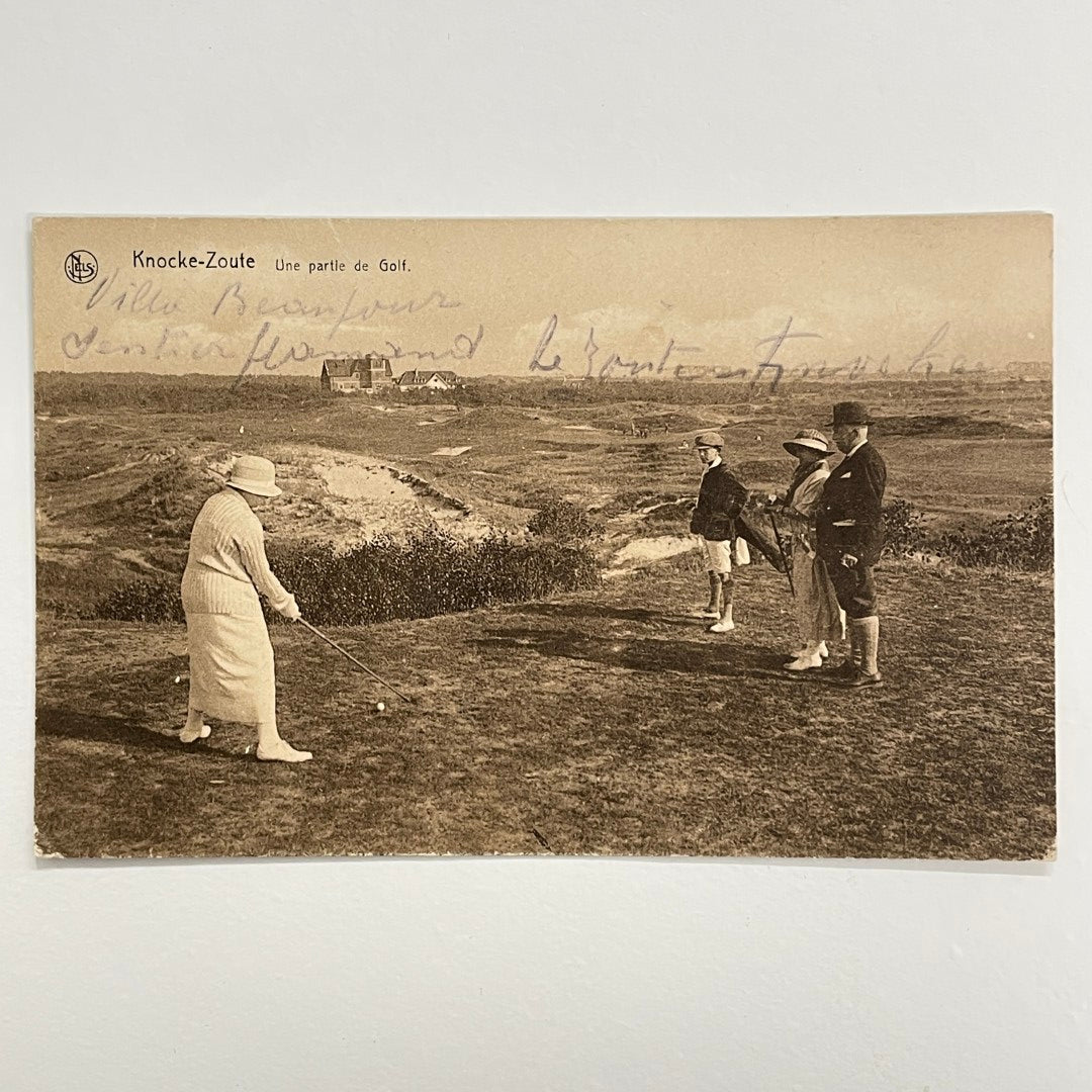 NELS Postcard c.1920's - Knocke-Zoute, Belgium - "A Game of Golf" - Series 17 No.55