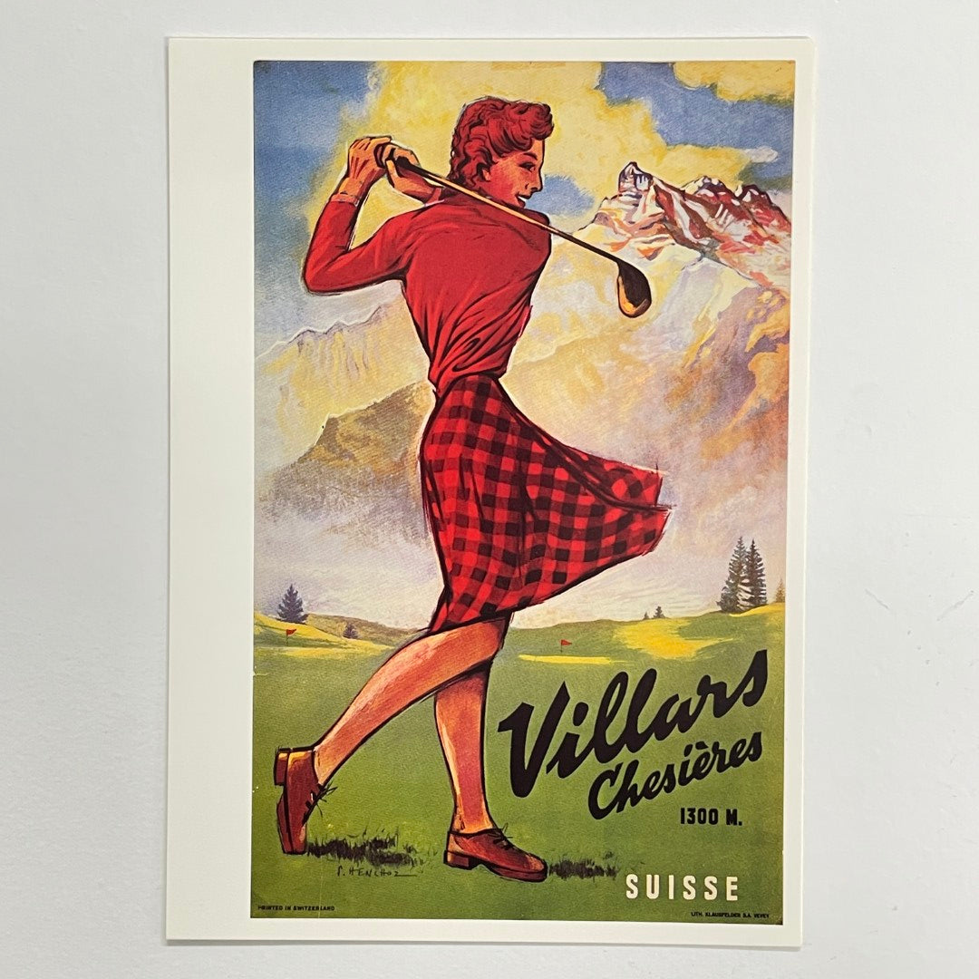 Photoglob of Zurich Advertising Postcard - No.1394 - Golf - Villars Chesieres, Suisse