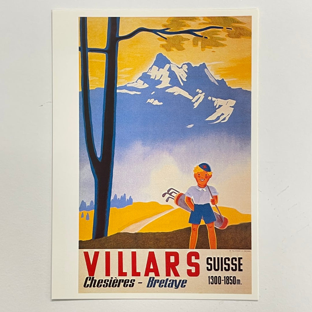 Photoglob of Zurich Advertising Postcard - No.1379 - Golf - Villars-Chesieres-Bretaye Suisse