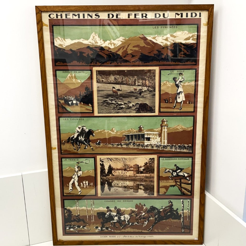 Framed Poster - Chemins De Fer Du Midi - Sports Images by Charles Hallo