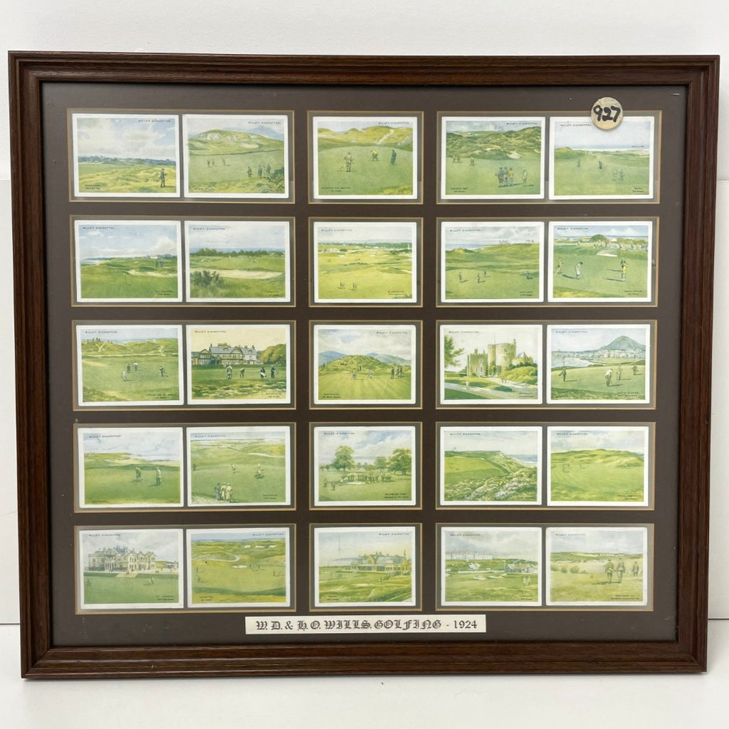 W.D. & H.O. Wills - "Golfing"  1924 - A complete Framed 25 Cigarette Card Set collection