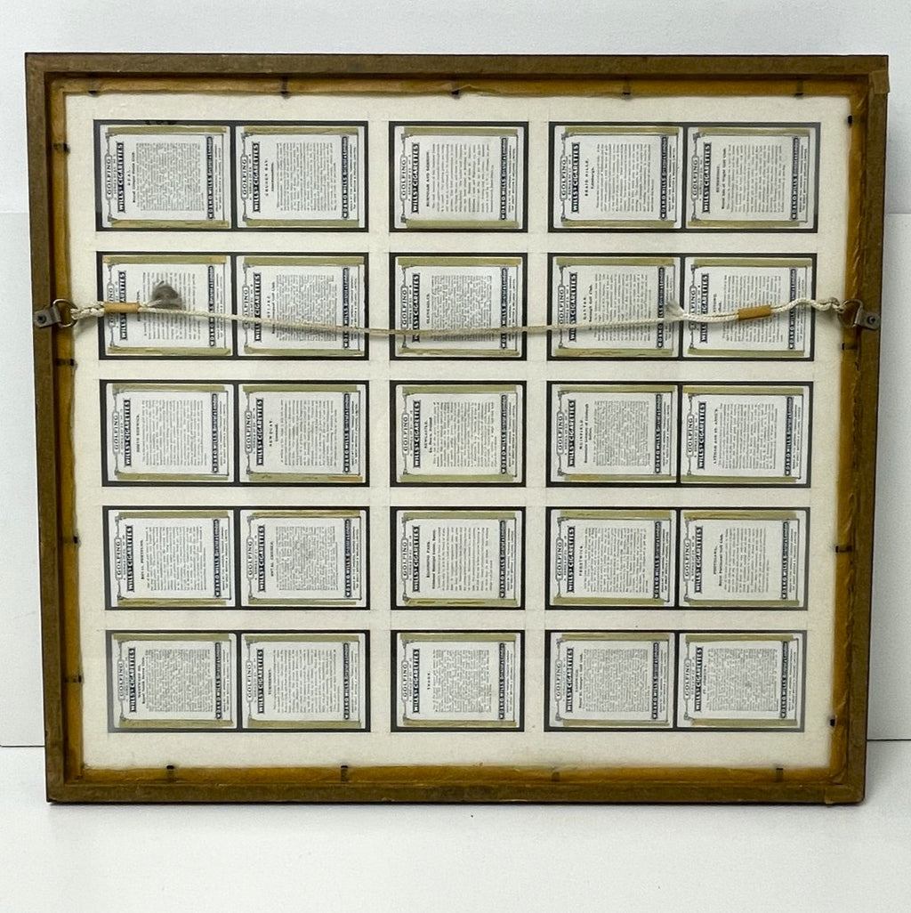 W.D. & H.O. Wills - "Golfing"  1924 - A complete Framed 25 Cigarette Card Set collection
