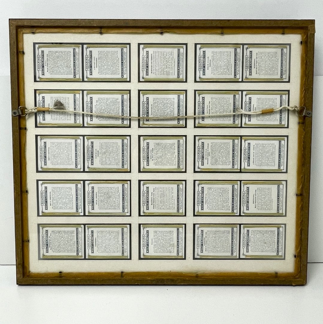 W.D. & H.O. Wills - "Golfing"  1924 - A complete Framed 25 Cigarette Card Set collection