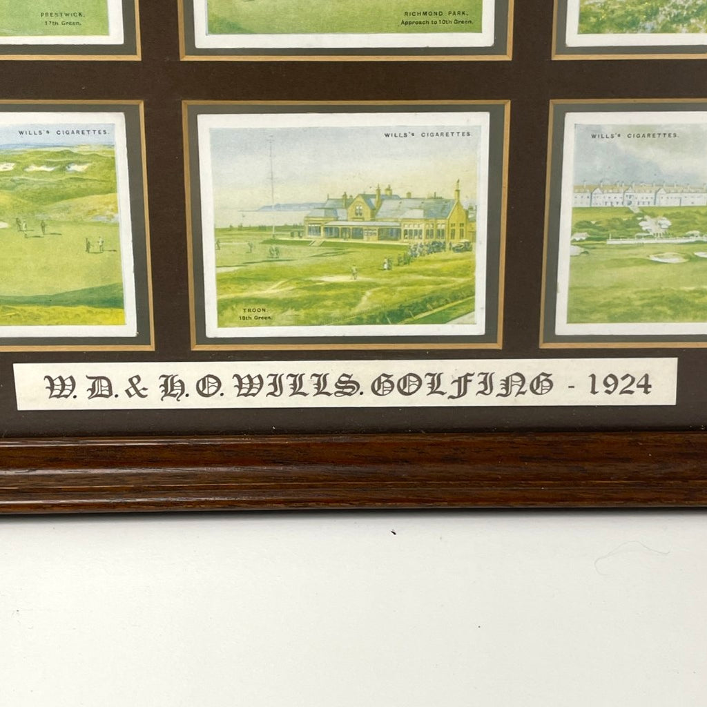 W.D. & H.O. Wills - "Golfing"  1924 - A complete Framed 25 Cigarette Card Set collection