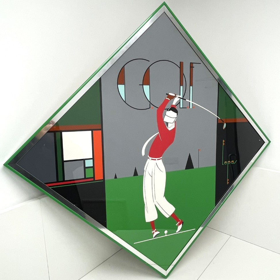 "GOLF" by Charles Lepas - Framed Lithograph Print