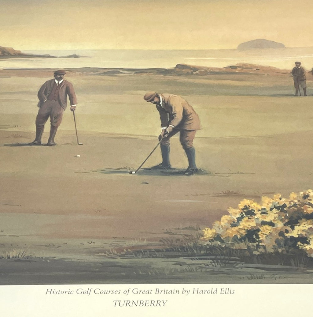 Framed Print - "TURNBERRY" - "Historic Golf Courses of Great Britain" by Harold Ellis
