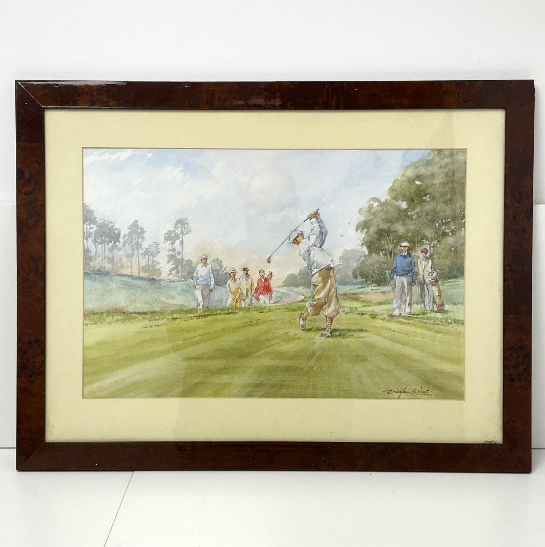 "Straight Down The Middle" by Douglas E West - Framed Print