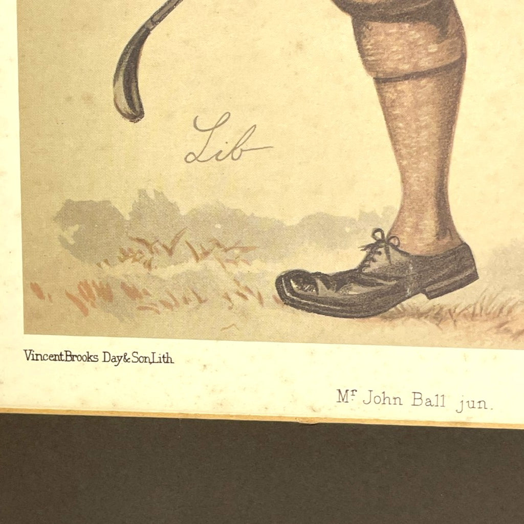A Vanity Fair Lithographic Print - "Mr. John Ball jun." by Prosperi, Liberio