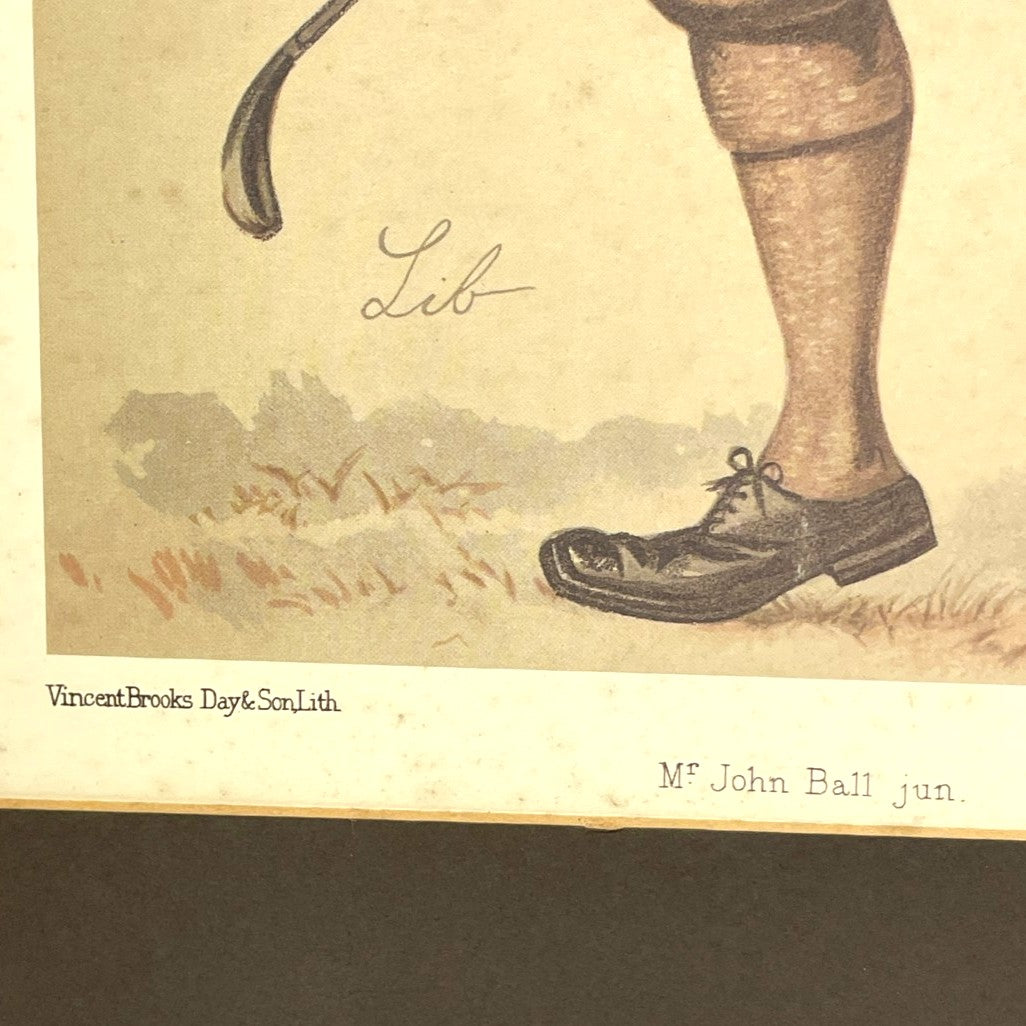 A Vanity Fair Lithographic Print - "Mr. John Ball jun." by Prosperi, Liberio