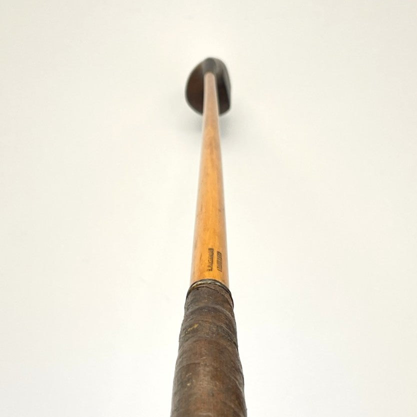 R FORGAN & SON - Hickory Scare-Head Leather Face Brassie - c1890