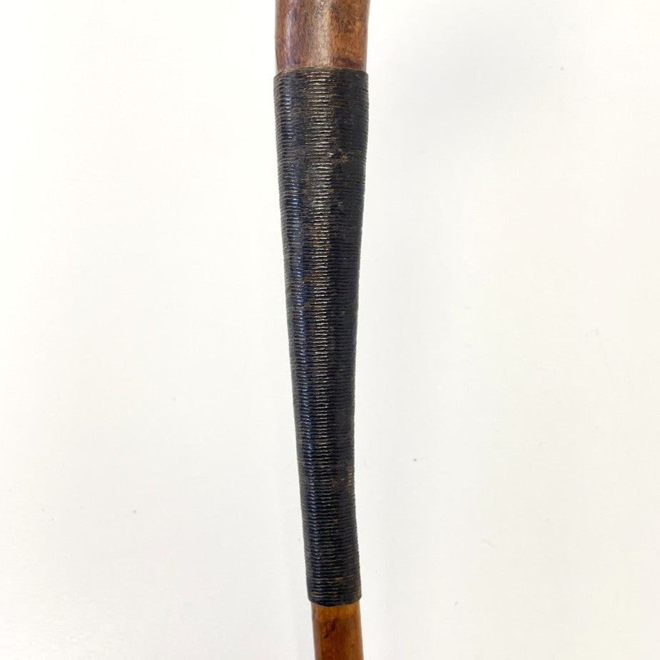 R FORGAN & SON - Hickory Scare-Head Leather Face Brassie - c1890